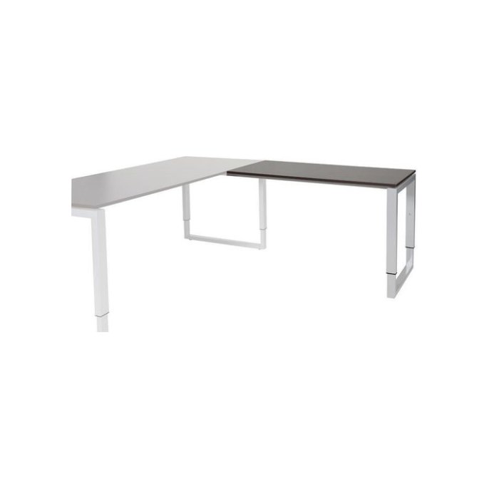 Stretto Plus Verstelbare Aanbouwtafel 120 x 60 cm Logan Eiken Aluminium