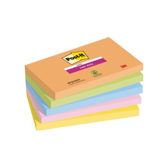 Super Sticky POST-IT Notes Boost Colour Collection 76 x 127 mm