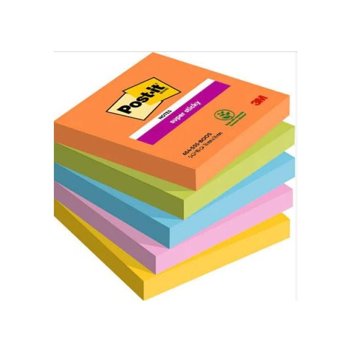 Super Sticky POST-IT Notes Boost Colour Collection 76 x 76 mm