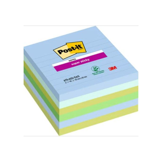 Super Sticky POST-IT Notes Oasis Colour Collection Gelijnd 101 x 101 mm