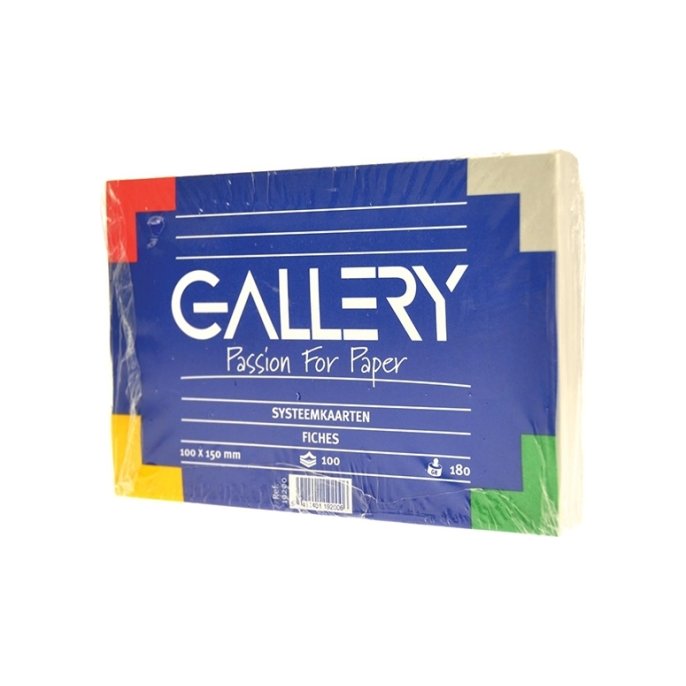 Systeemkaart Gallery 100x150mm wit/pk100