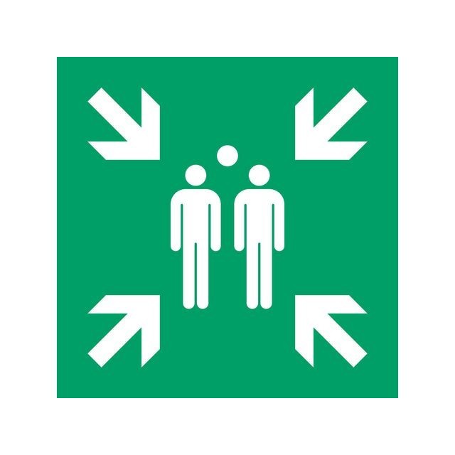 TARIFOLD Pictogram Verzamelplaats Plastic 300 x 300 mm Groen Wit