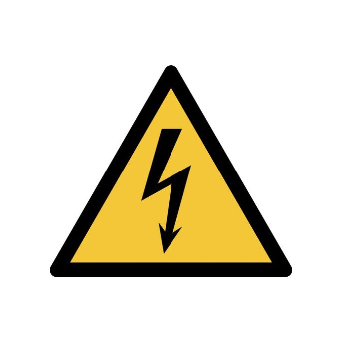 TARIFOLD Pictogram Waarschuwing Elektrische Spanning Plastic 300 x 264 mm Geel Zwart