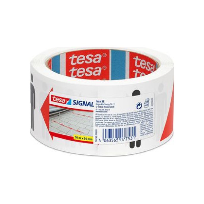 TESA® 58263 Social Distancing Tape PP 50 mm x 50 m (rol 50 meter)