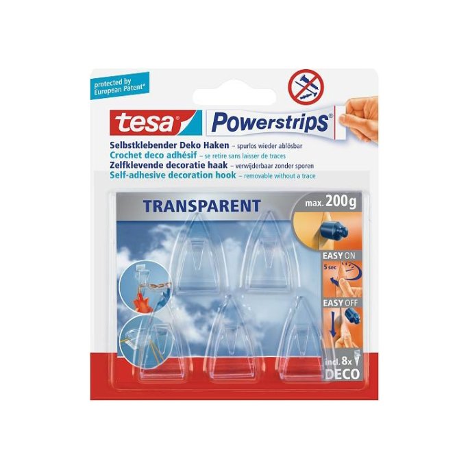 TESA® TESA Powerstrips DECO - zelfklevende haak (pak 5 stuks)