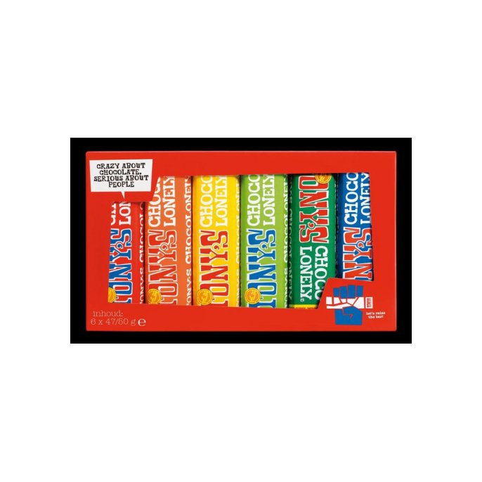 TONYS CHOCOLONELY® Tonys Proeverijtje 6 x 50 gram (pak 6 stuks)