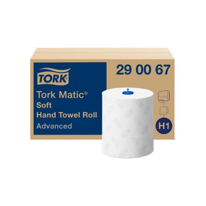 TORK Advanced H1 Handdoekrol Met Huls 2-Laags Wit (pak 6 x 150 meter)