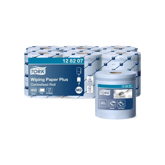 TORK Advanced M2 Centerfeedrol Poetsdoekrol 2-laags 157 m Blauw (pak 6 x 450 vel)