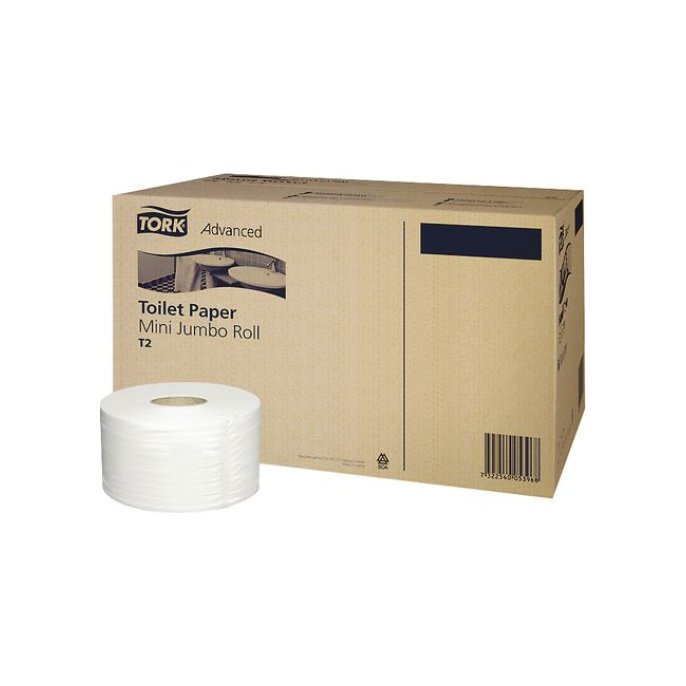 TORK Advanced Mini Jumbo T2 Toiletpapier 2-laags 850 vel (pak 12 rollen)