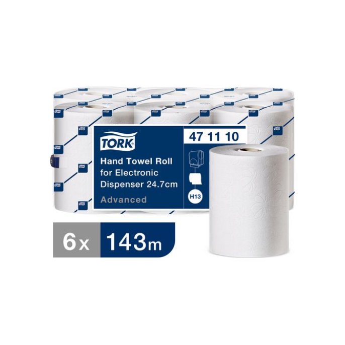 TORK Advanced Papieren Handdoekrol 2-laags 143 m Wit (pak 6 stuks)