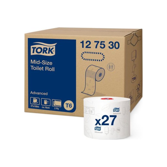 TORK Advanced T6 Toiletpapier 2-laags Wit (pak 27 x 100 meter)