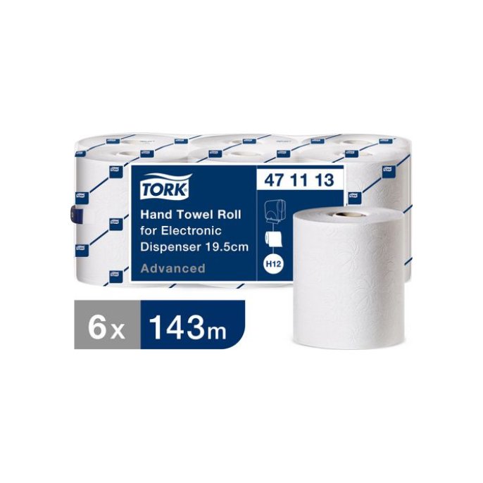 TORK Enmotion Papieren Handdoekrol 2-laags Wit (pak 6 x 143 meter)