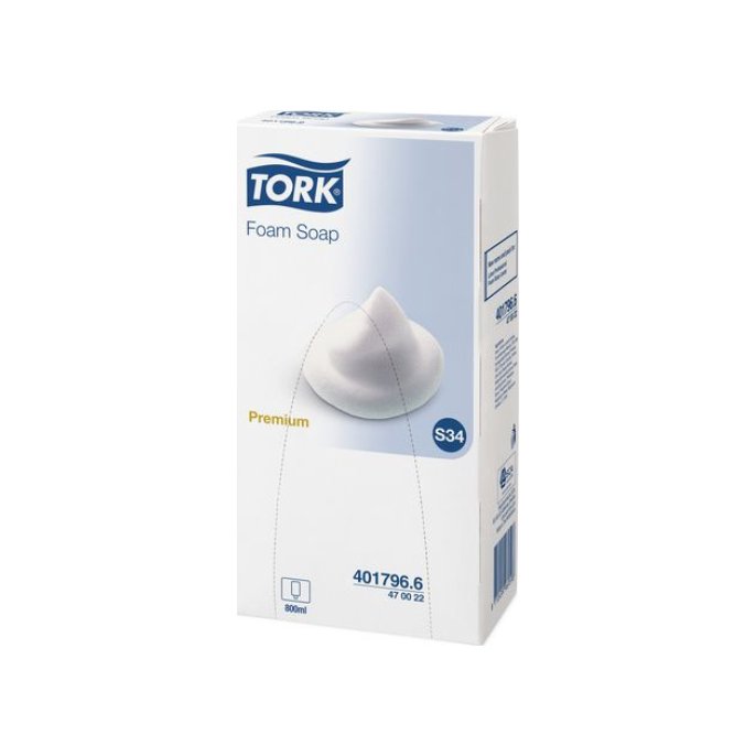 TORK Foam Handzeep Navulling voor Dispenser S34 Geparfumeerd (pak 6 x 800 milliliter)