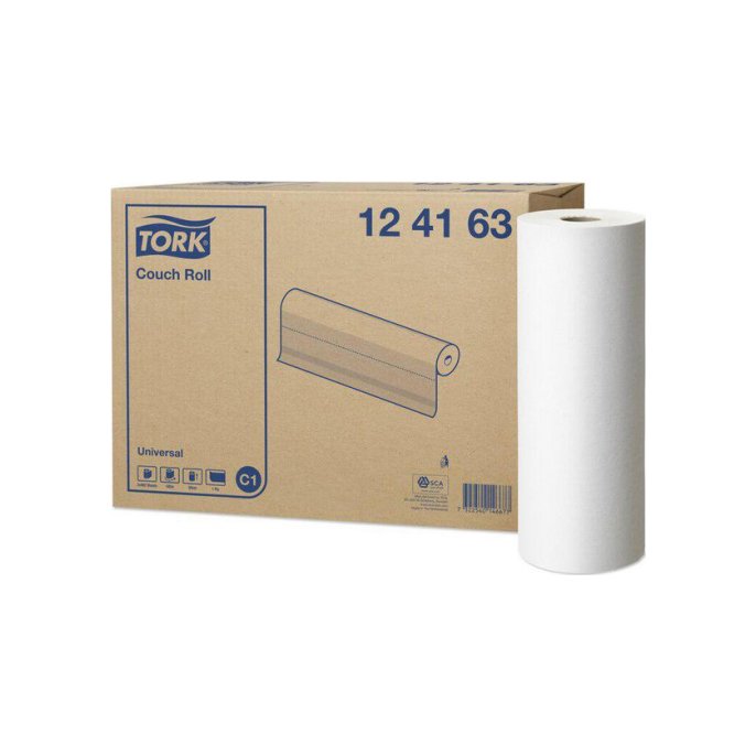 TORK Onderzoekstafelrol 1-Laags 495 cm C1 Wit (pak 2 stuks)