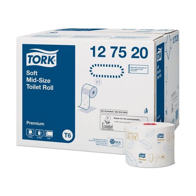 TORK Premium Compact T6 Toiletpapier 2-laags Wit (pak 27 x 90 meter)