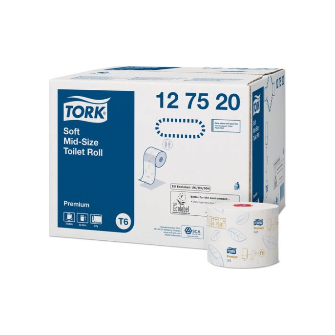 TORK Premium Compact T6 Toiletpapier 2-laags Wit (pak 27 x 90 meter)