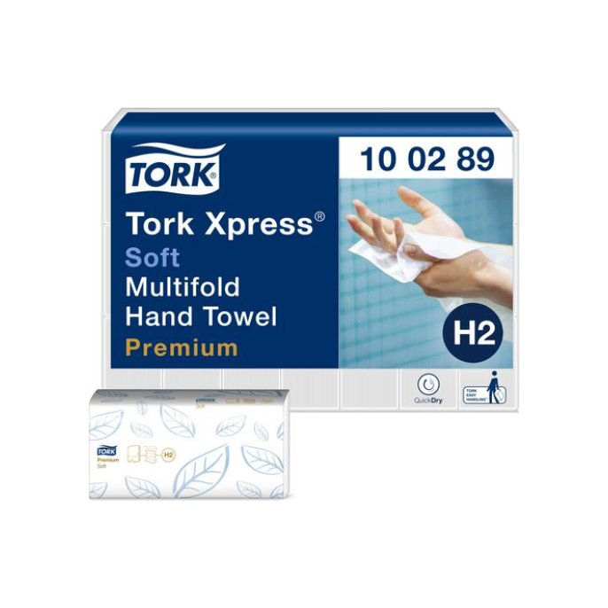 TORK Premium Handdoeken Zacht Interfold 2-laags 212 x 255 cm Wit (pak 3150 stuks)