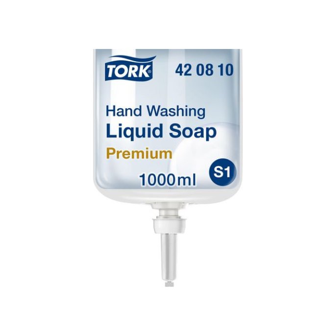 TORK Premium S1 S11 Reinigende Vloeibare Zeep Antibacterieel 1 L Geurvrij (fles 1 liter)