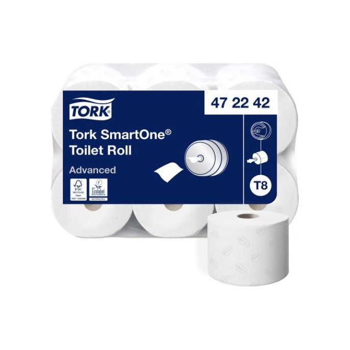 TORK Smartone T8 Toiletpapier 2-laags 1150 vel Wit (pak 6 x 207 meter)