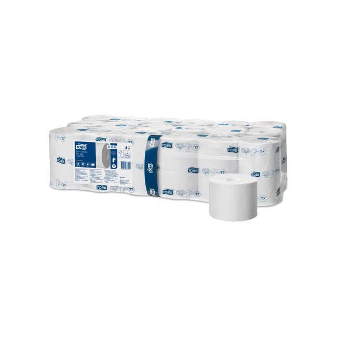 Toiletpapier T7 2L hulsloos wit