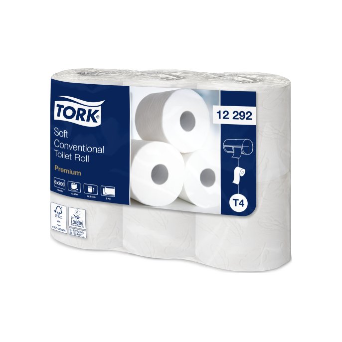 Toiletpapier Tork T4 soft 2L wit/pk6rl