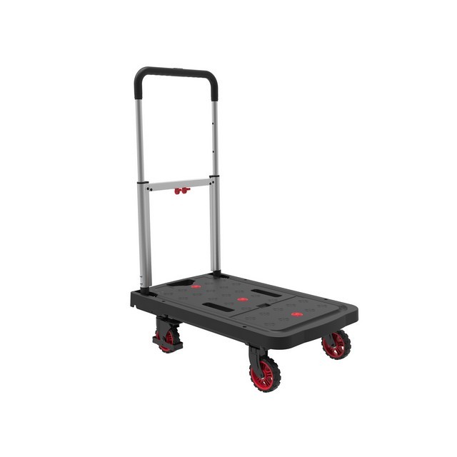 Trolley opvouwbaar 137kg zwart metaal