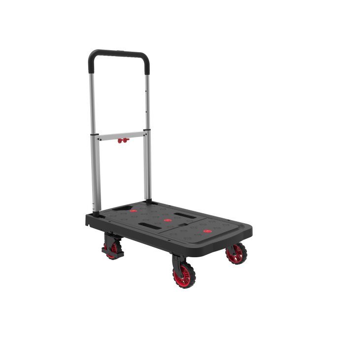 Trolley opvouwbaar 137kg zwart metaal