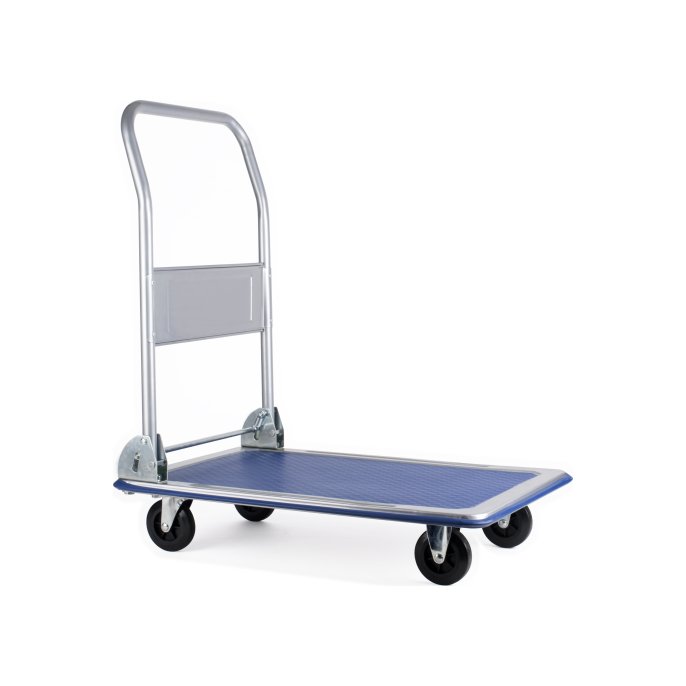 Trolley opvouwbaar 150kg zilver blauw