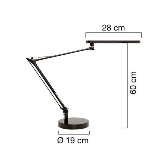 UNILUX Mambo LED-bureaulamp aluminium en ABS metaalgrijs