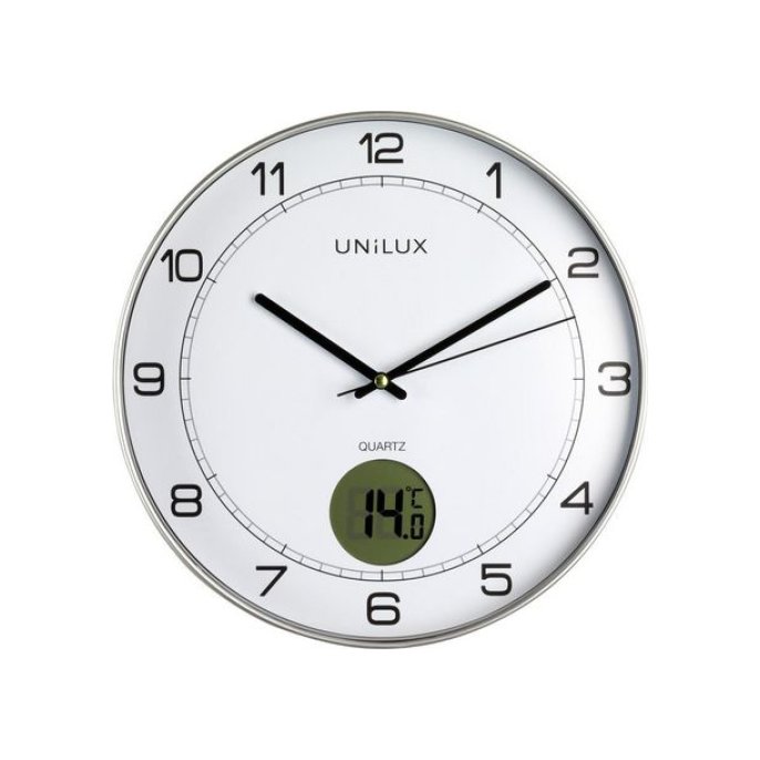 UNILUX Tempus Wandklok diameter 305 cm Kunststof Grijs/Wit