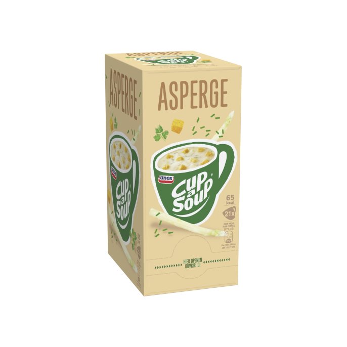 UNOX Cup-a-Soup Asperge Soep 175 ml (doos 21 stuks)