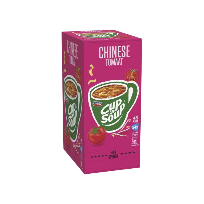 UNOX Cup-a-Soup Chinese Tomaat Soep 140 ml (doos 24 stuks)