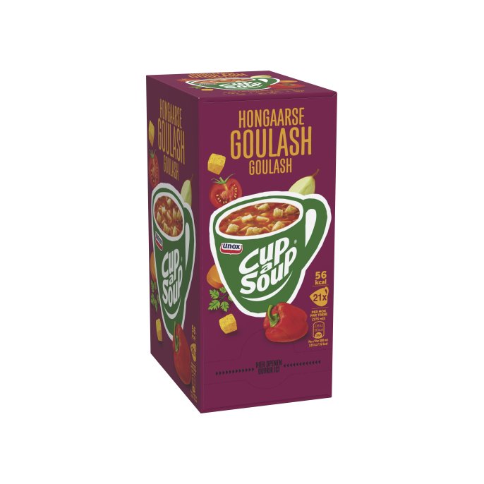 UNOX Cup-a-Soup Hongaarse Goulash Soep 175 ml (pak 21 stuks)