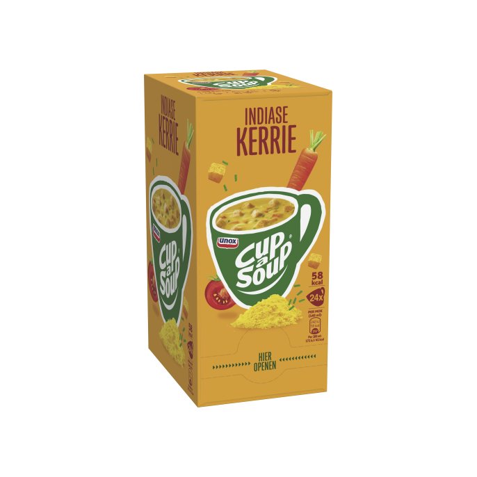 UNOX Cup-a-Soup Indiase Kerrie Soep 140 ml (doos 24 stuks)