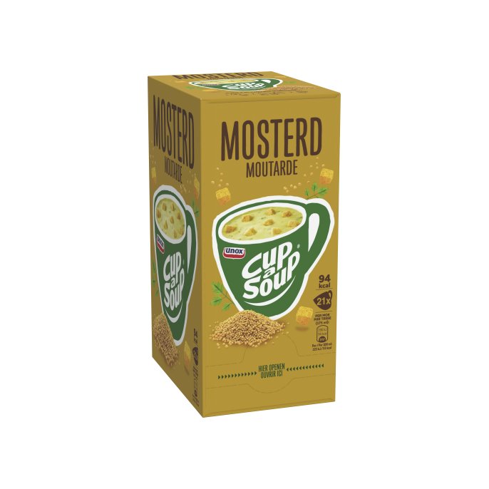 UNOX Cup-a-Soup Mosterd Soep 175 ml (pak 21 stuks)