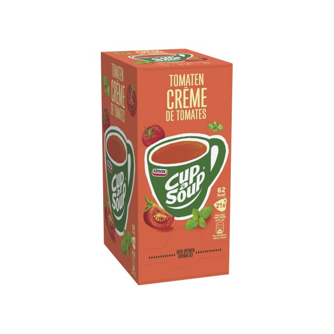 UNOX Cup-a-Soup Tomaat Crème Soep 175 ml (pak 21 stuks)