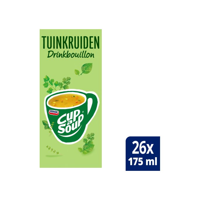 UNOX Cup-a-Soup Tuinkruiden Drinkbouillon 175 ml (pak 26 stuks)