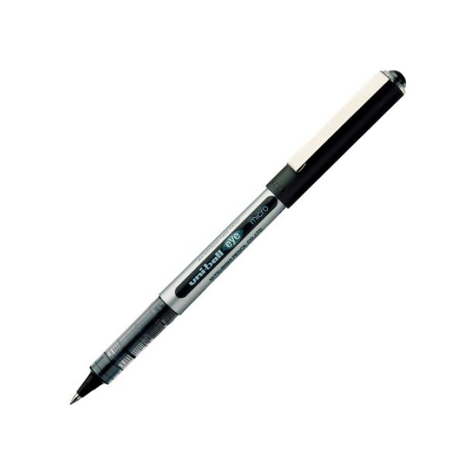 Uni-Ball Eye Stickrollerbalpen Vloeibare Inkt 05 mm Zwarte Inkt (pak 12 stuks)