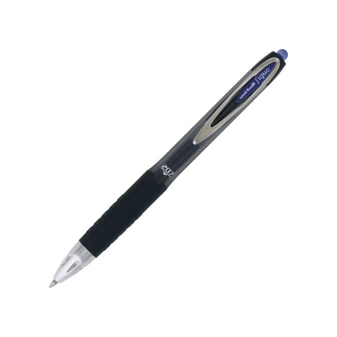 Uni-Ball Gelpen Signo 207 RT 04 mm blauw (doos 12 stuks)