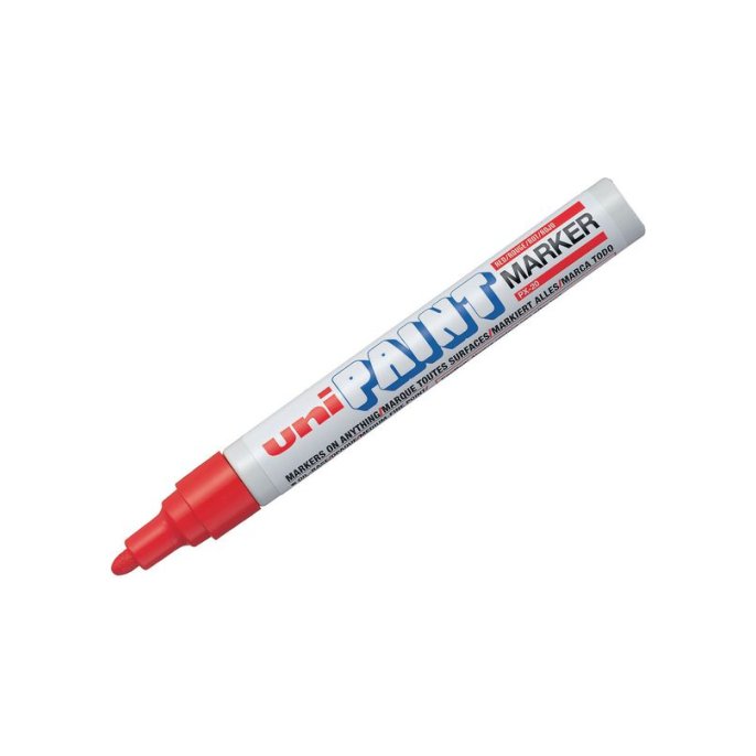 Uni Paint PX-20 Permanente Verfstift Ronde Punt 2 mm Rood (pak 12 stuks)