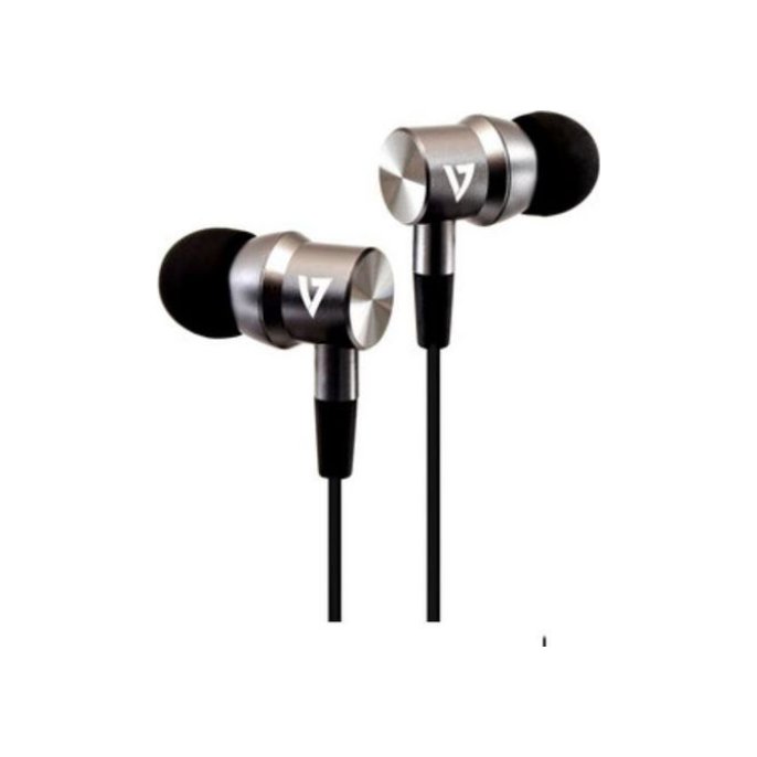 V7 HA111-3EB In Ear Oordopjes met microfoon Stereo Earset 35 mm jack Zilver