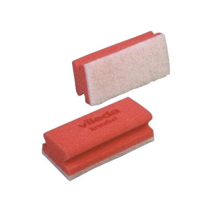 Vileda Glitzi non scratch Schuurspons 15 x 7 cm Rood-Wit (pak 10 stuks)