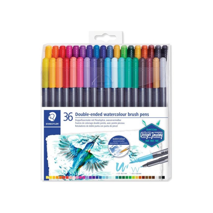 Viltstift STAEDTLER duo aquarel ass/36