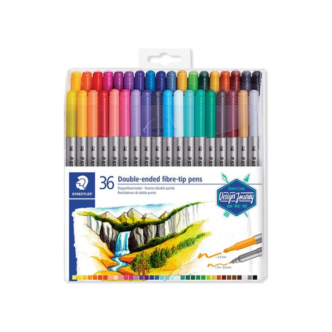 Viltstift STAEDTLER duo assorti/pk36