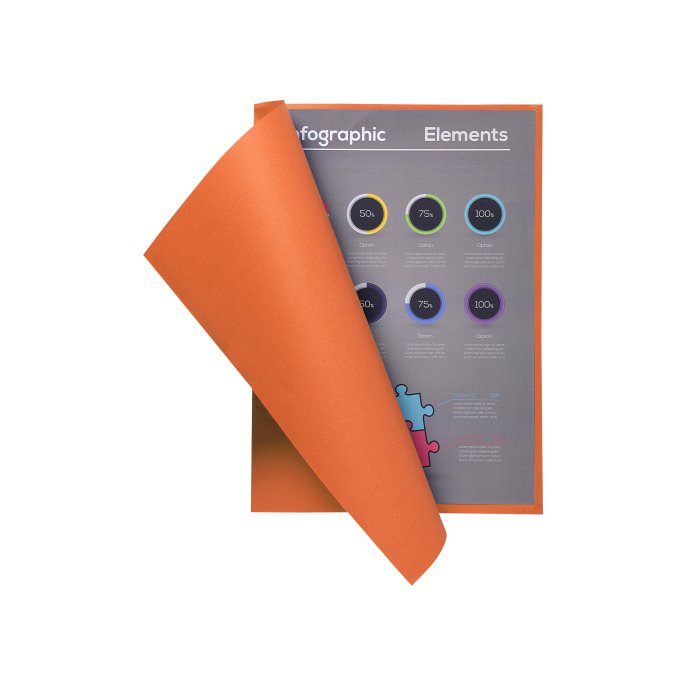 Vouwmap Flash A4 80g oranje/pak100