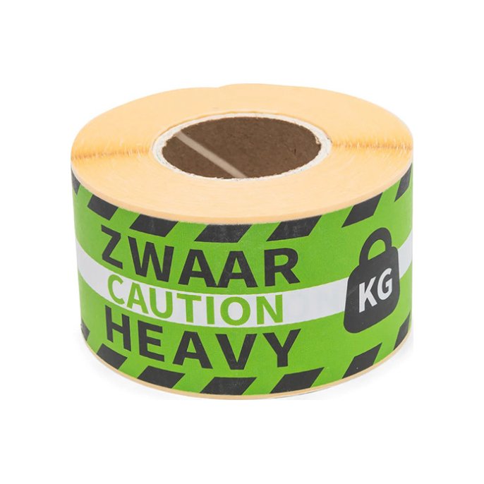 Waarschuwingssticker zwaar/pk250