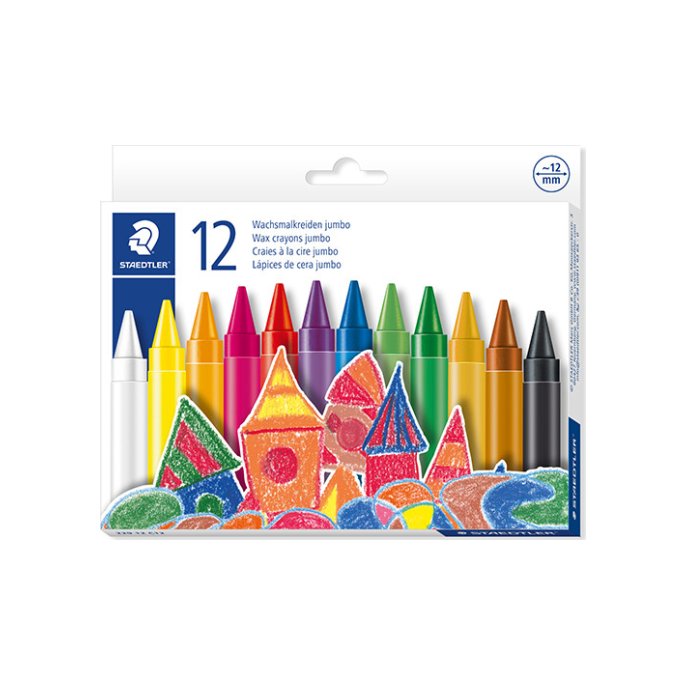 Waskrijt Staedtler Noris jumbo ass (12 stuks)