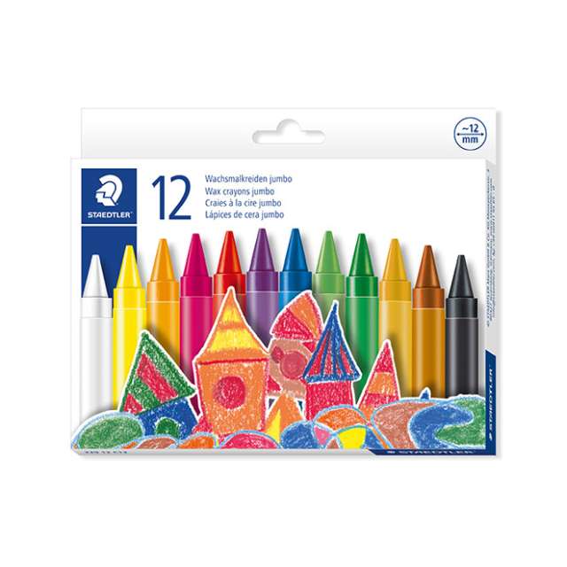 Waskrijt Staedtler Noris jumbo ass/pk12