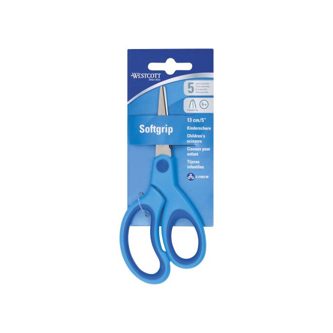 Westcott Schaar Kind Softgrip 13 cm Blauw