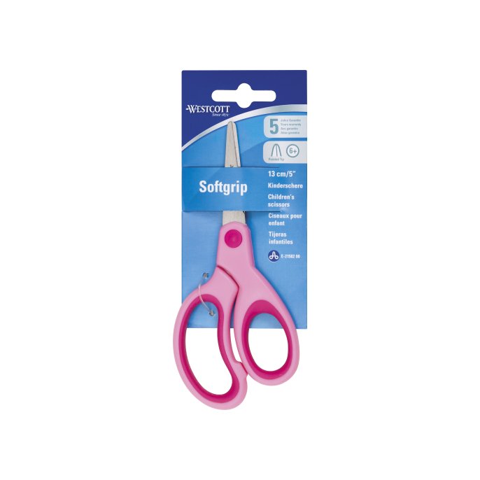 Westcott Schaar Kind Softgrip 13 cm Roze